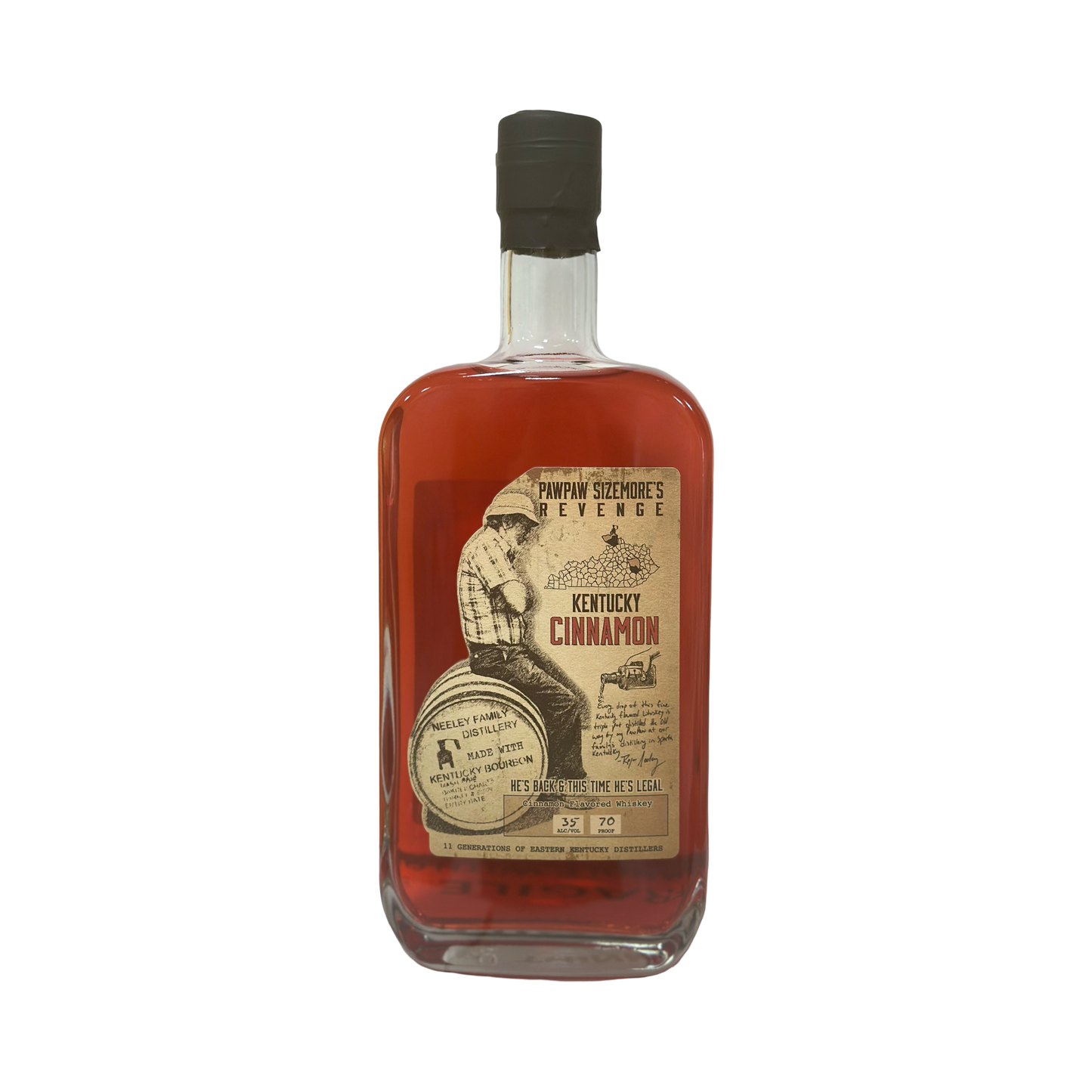 Pawpaw Sizemore's Revenge Cinnamon Whiskey 71.4 Proof (750ml) Neeley
