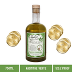 A bottle of Neeley Family Distillery Absinthe Verte 120.2 Proof 750ml with awards