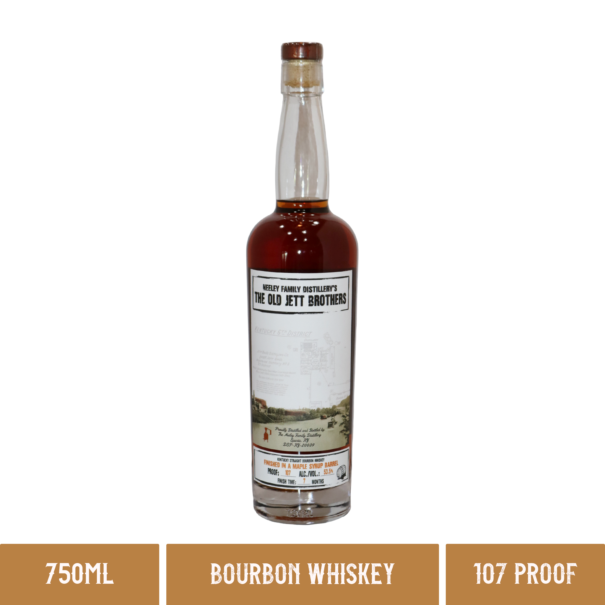 Neeley Family Distillery The Old Jett Brothers Finished In Maple Syrup Barrel Kentucky Straight Bourbon Whiskey 107 Proof 750ml